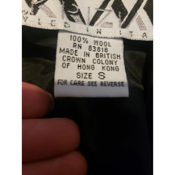 Vintage M M Kriza Beaded Jacket Cardigan Sweater Sequins Navy 100% Wool Size S - Picture 16 of 16